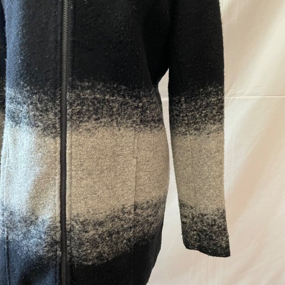 Women’s Ruff Hewn Grey Ombre Wool Coat size Medium - Picture 4 of 10